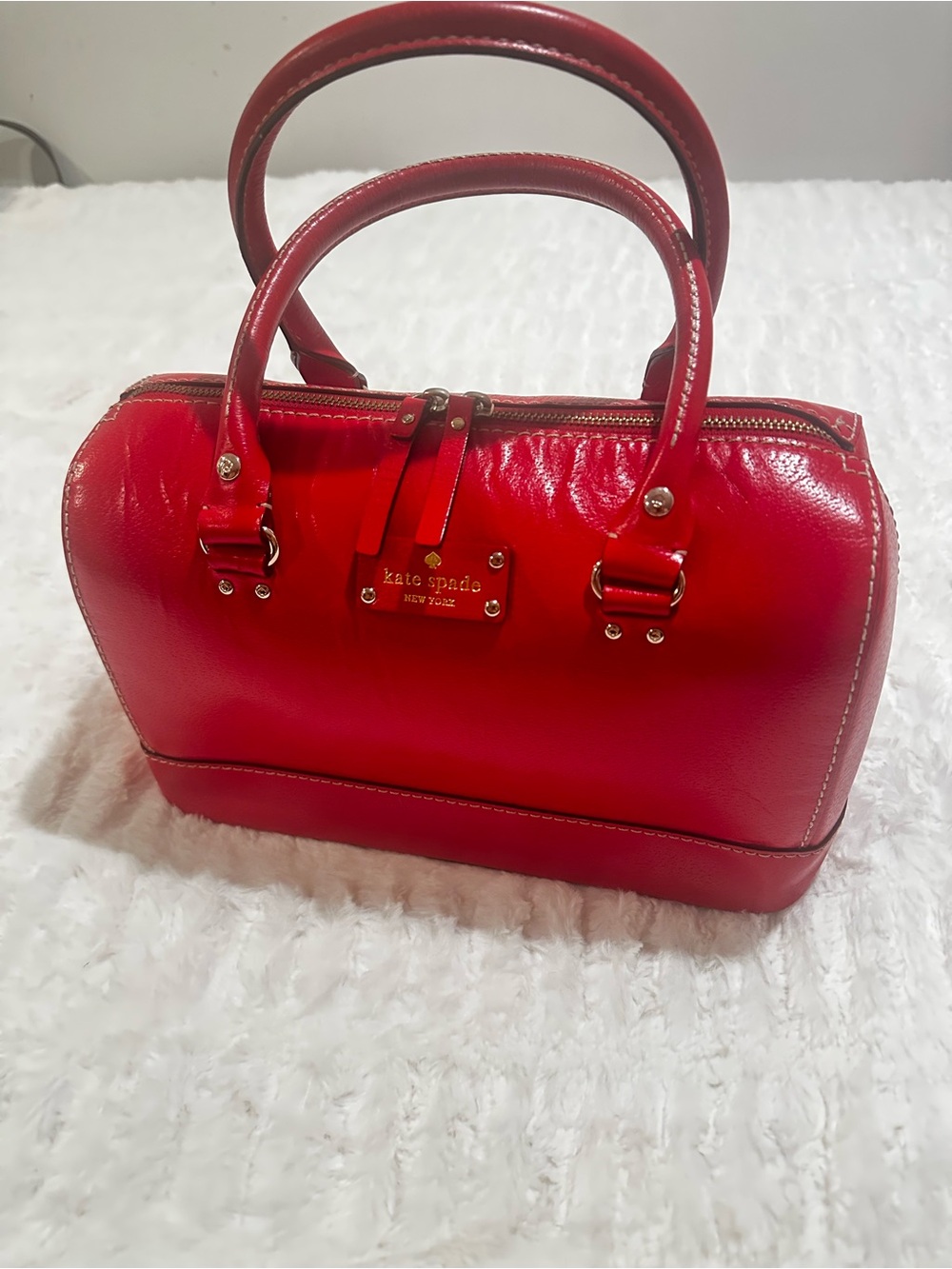 kate spade Red Patent Leather Dome Satchel